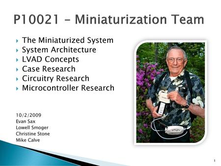 P10021 – Miniaturization Team