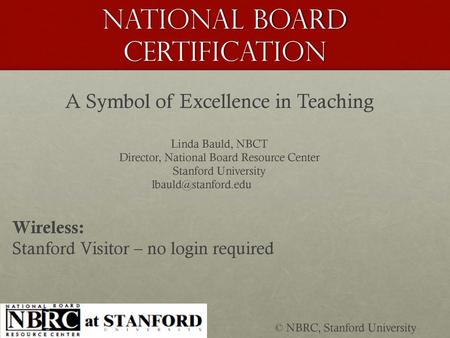 National Board Certification