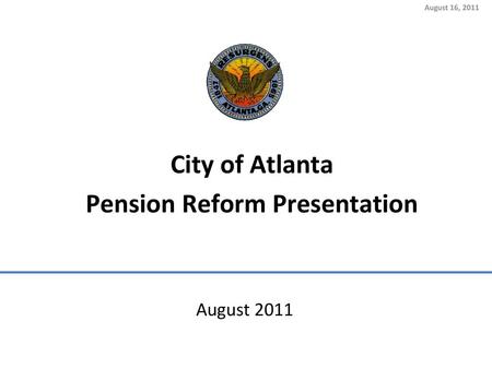 Pension Reform Presentation