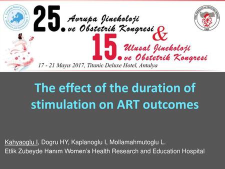 The effect of the duration of stimulation on ART outcomes