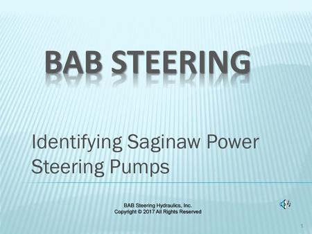 Identifying Saginaw Power Steering Pumps