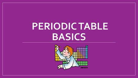 Periodic Table Basics.