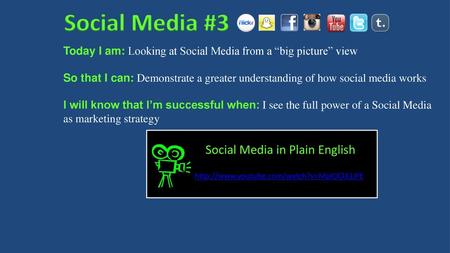 Social Media #3 Social Media in Plain English