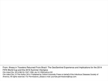 Figure 5. Tungiasis: a 21-year-old woman returned from Peru with painful nodules on her toes. From: Illness in Travelers Returned From Brazil: The GeoSentinel.