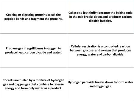 Hydrogen peroxide breaks down to form water and oxygen gas.