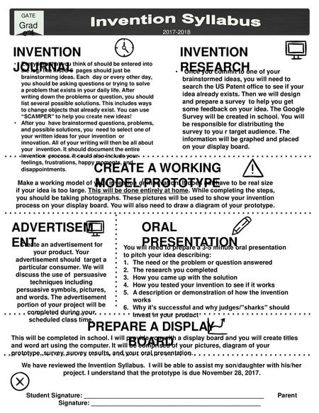 Create a Working Model/Prototype Prepare a display board