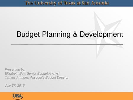 Budget Planning & Development