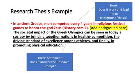 Research Thesis Example