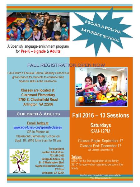 FALL REGISTRATION OPEN NOw Classes are located at: