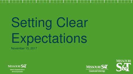 Setting Clear Expectations