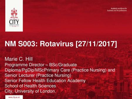 NM S003: Rotavirus [27/11/2017] Marie C. Hill