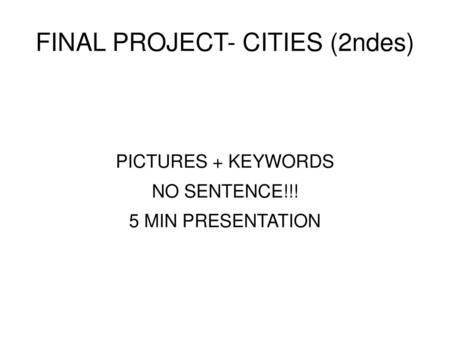 FINAL PROJECT- CITIES (2ndes)