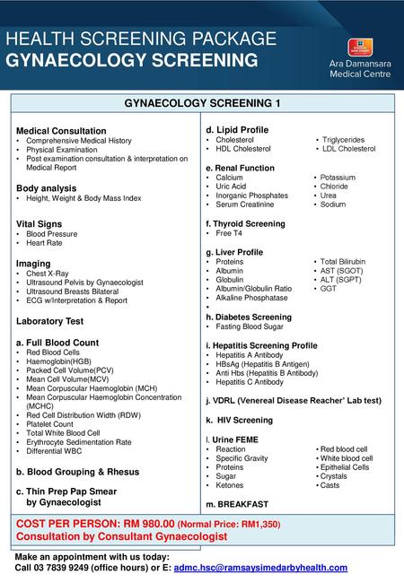 GYNAECOLOGY SCREENING 1