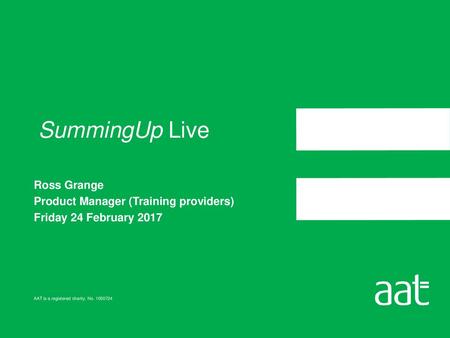 SummingUp Live Ross Grange Product Manager (Training providers)