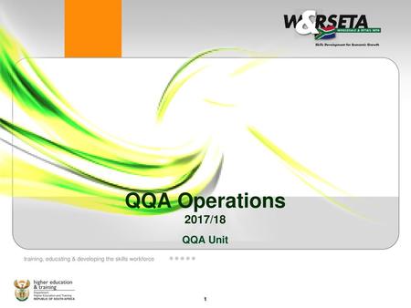 QQA Operations 2017/18 QQA Unit.