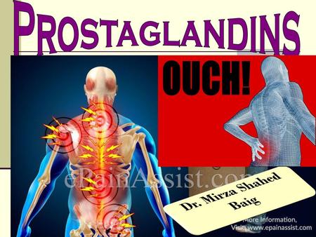 Prostaglandins By Dr. Mirza Shahed Baig.