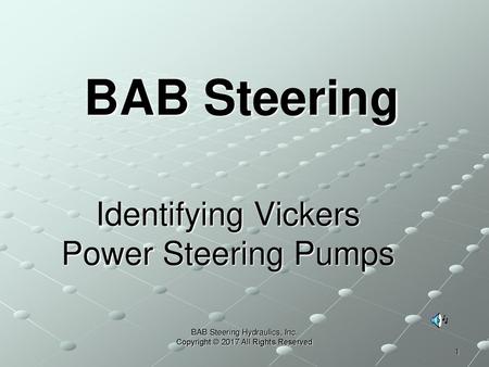 Identifying Vickers Power Steering Pumps