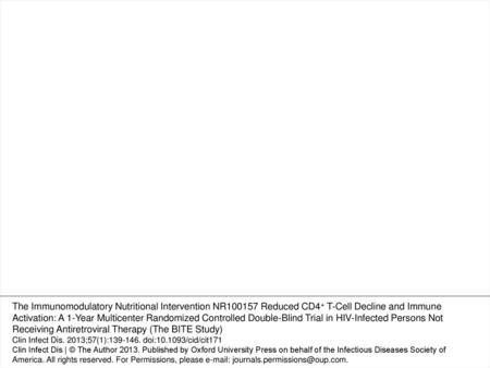 Figure 3. Changes from baseline in activated CD4+ T cells (% CD4+CD25+) during the 52-week intervention period in the.