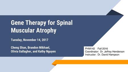 Gene Therapy for Spinal Muscular Atrophy