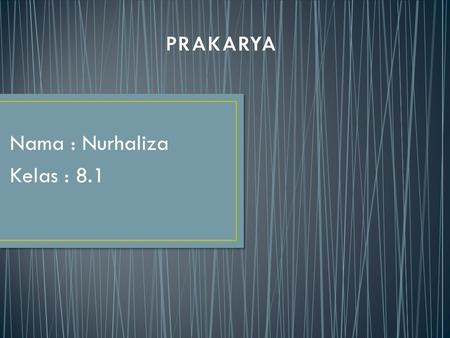 Nama : Nurhaliza Kelas : 8.1. Pengertian Bahan LunakBahan adalah material yang memiliki sifat tertentu yang dapat mempengaruhi hasil karya yang dibuat.