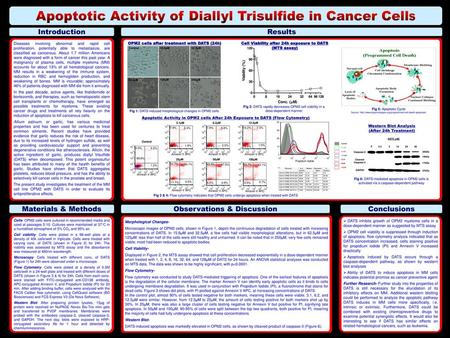 Apoptotic Activity of Diallyl Trisulfide in Cancer Cells