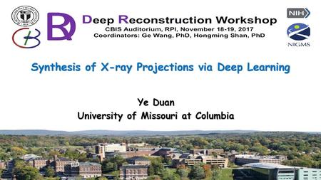 Synthesis of X-ray Projections via Deep Learning