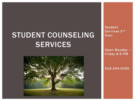 Student Counseling Services