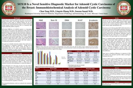 SOX10 Is a Novel Sensitive Diagnostic Marker for Adenoid Cystic Carcinoma of the Breast: Immunohistochemical Analysis of Adenoid Cystic Carcinoma Chen.