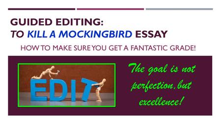 Guided Editing: To Kill a Mockingbird Essay