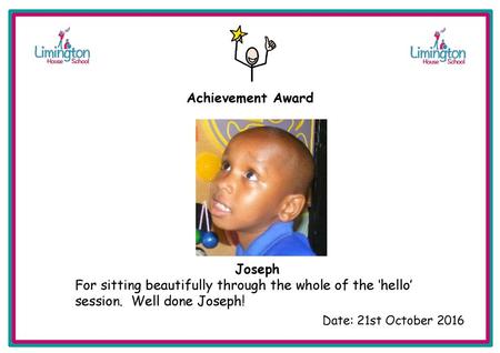 Achievement Award Joseph