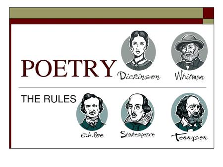 POETRY THE RULES.