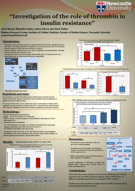 “Investigation of the role of thrombin in insulin resistance”