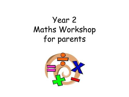 Year 2 Maths Workshop for parents