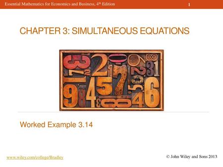 Chapter 3: Simultaneous Equations