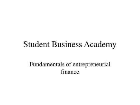 Student Business Academy