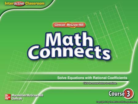 Solve Equations with Rational Coefficients