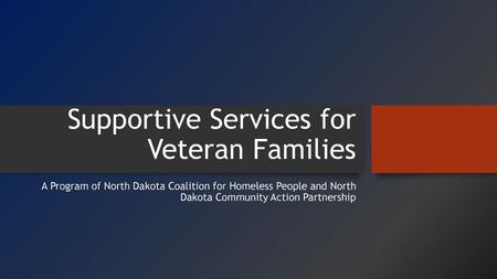 Supportive Services for Veteran Families