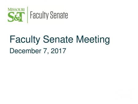 Faculty Senate Meeting