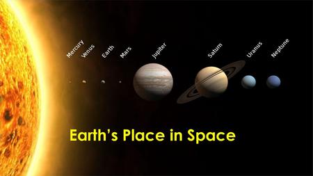 Earth’s Place in Space.