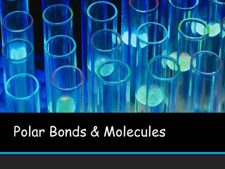 Polar Bonds & Molecules