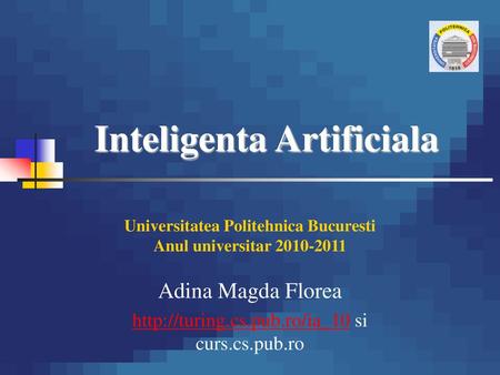 Inteligenta Artificiala