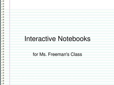 Interactive Notebooks