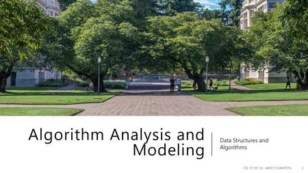 Algorithm Analysis and Modeling