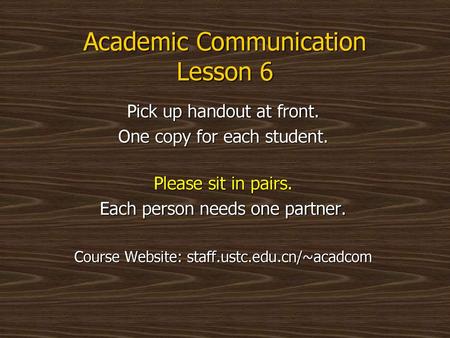 Academic Communication Lesson 6