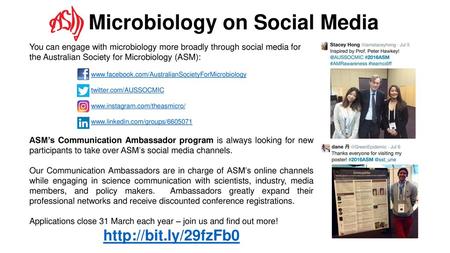 Microbiology on Social Media