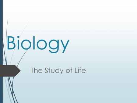 Biology The Study of Life.