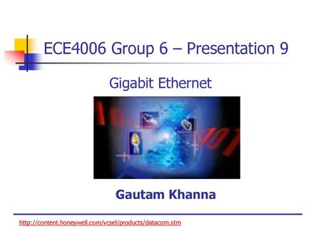 ECE4006 Group 6 – Presentation 9