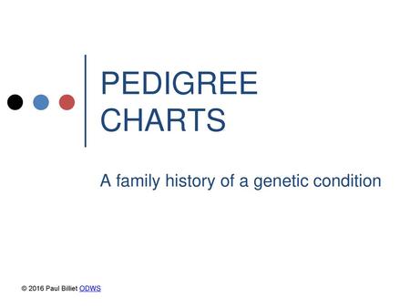 A family history of a genetic condition