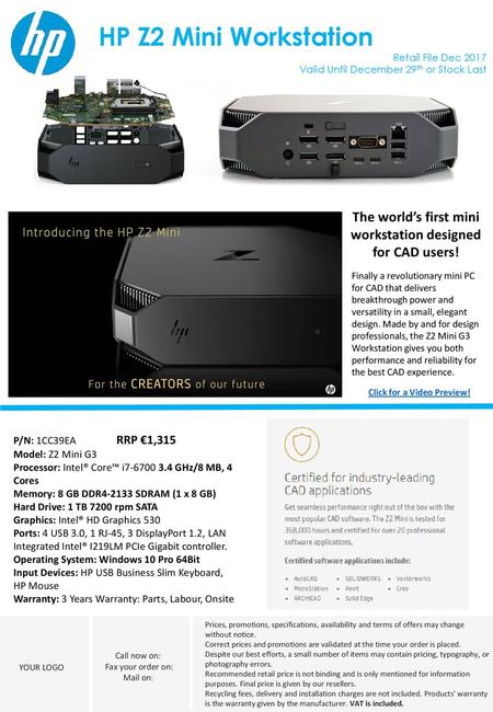 The world’s first mini workstation designed for CAD users!