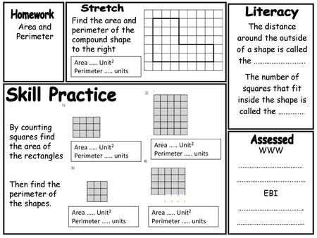 Stretch Literacy Homework Skill Practice Assessed